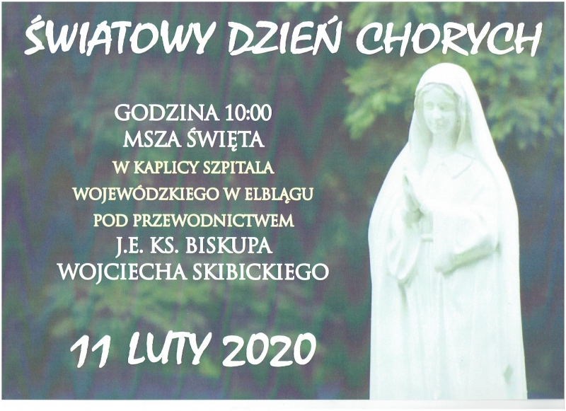 11 lutego - Światowy Dzień Chorych