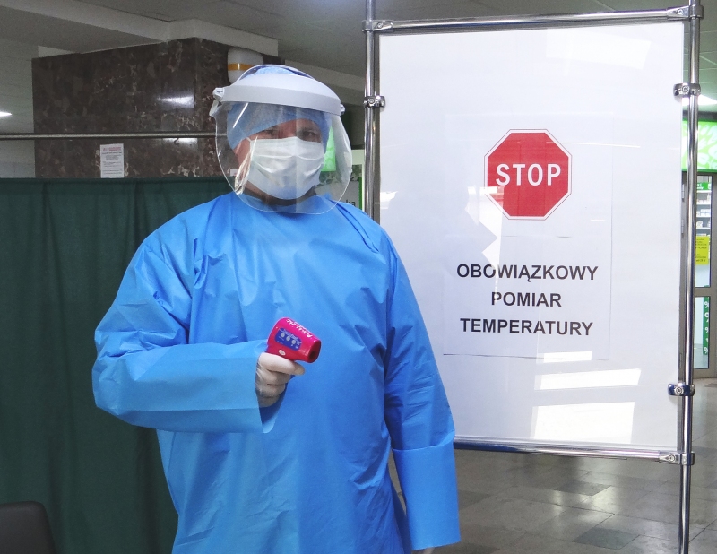 Informacja dla pracowników i pacjentów WSZ w ELblągu nt. przetwarzania danych osobowych w wyniku pomiaru temperatury przed wejściem do szpitala