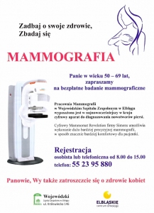 Bezpłatna MAMMOGRAFIA