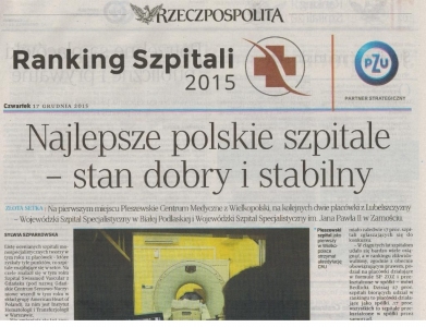 W gronie najlepszych szpitali w kraju i województwie