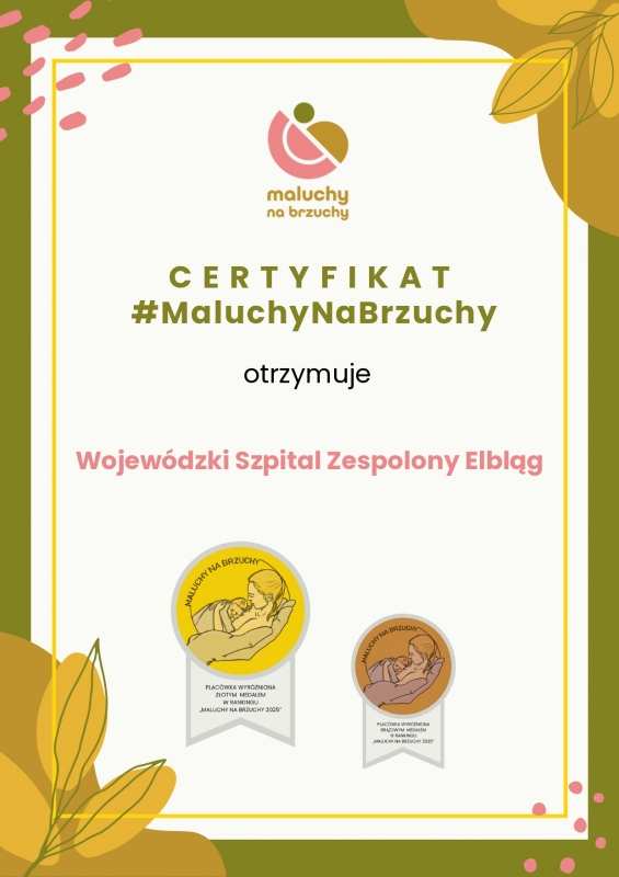 Medale w rankingu "Maluchy na brzuchy 2025" trafiają do naszego szpitala