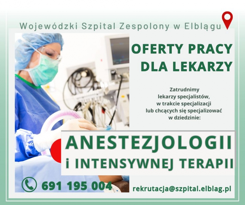 Zatrudnimy anestezjologów
