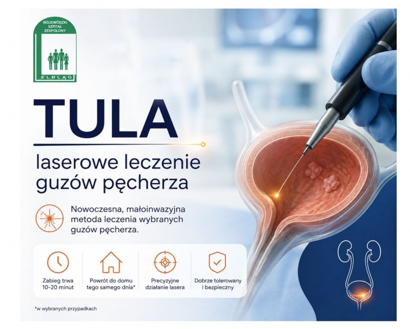 TULA - nowoczesna metoda leczenia guzów pęcherza przy pomocy lasera